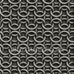 seamless Seamless 3d texture pbr 8k of chainmail padding fabric with embossed rings texture 8k free download PBR