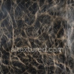 seamless Seamless 3D PBR Texture of Aged Black Cracked Leather with Deep Wrinkles and Patina texture 8k free download PBR