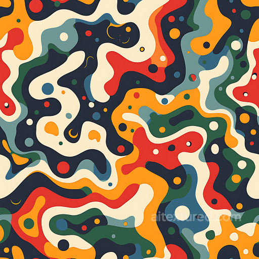 Stylized Retro Camouflage PBR Texture with Vibrant Color Layers seamless Color Camouflage PBR texture
