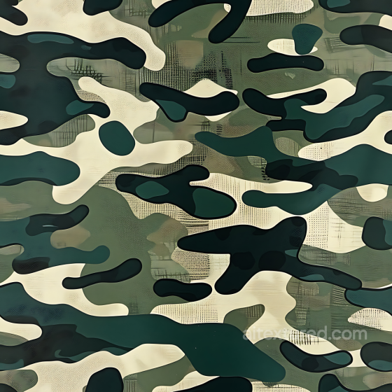 Woodland Camouflage PBR Texture with Organic Blotches and Subtle Fabric Detail Color Camouflage texture preview