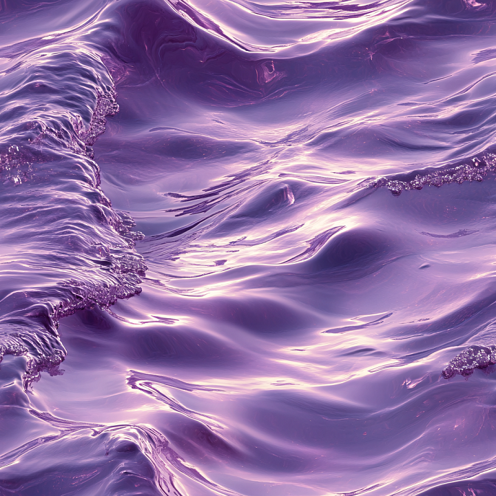 Stylized Purple Liquid Water with Smooth Waves and Glossy Surface seamless PBR texture preview