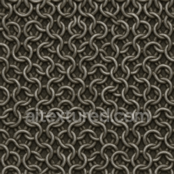 seamless Seamless 3d texture pbr 8k of dull metal chainmail armor with loose weave pattern texture 8k free download PBR