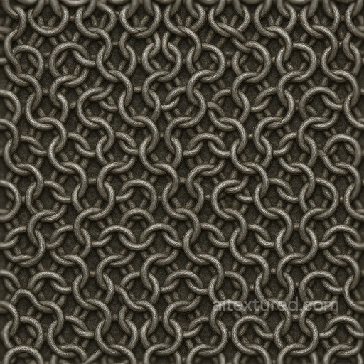 Of Dull Metal Chainmail Armor With Loose Weave Pattern seamless Chainmail PBR texture