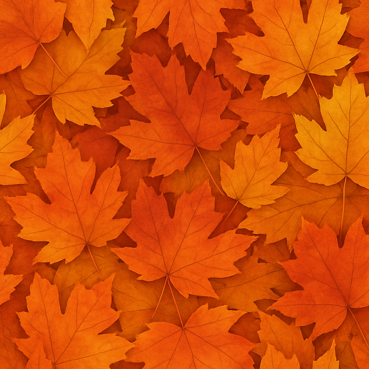 Synthetic Autumn Leaves seamless PBR texture preview