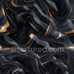 seamless Seamless 3D PBR glossy black lacquer texture with gold swirls texture 8k free download PBR