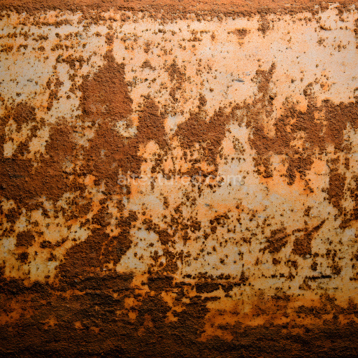 Seamless 3D PBR Rusty Metal Texture Featuring Corrosion and Pitted Surface
