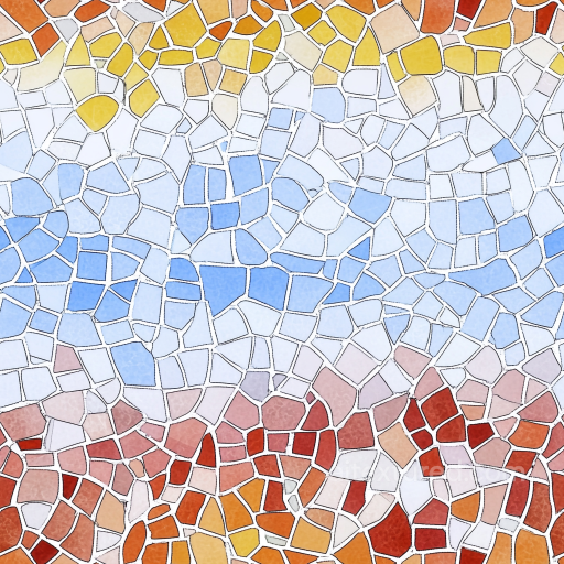 mosaic PBR texture of colorful broken ceramic tiles with irregular shapes seamless Mosaic PBR texture