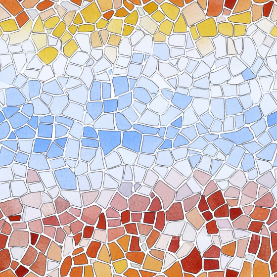 mosaic PBR texture of colorful broken ceramic tiles with irregular shapes Mosaic texture preview