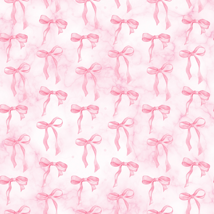 Baby Girl of Soft Pink Ribbon Pattern on Pastel Marble Background seamless PBR texture preview