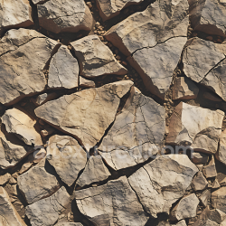 seamless Seamless 3D Cracked Stone Ground PBR Texture with Large Angular Shards and Natural Earth Gaps texture 8k free download PBR