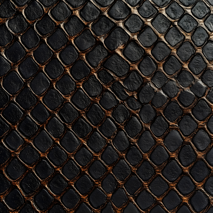 Reptilian Black Scaled Skin With Glossy Reptile Scale Detail seamless PBR texture preview