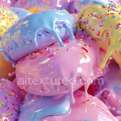 seamless Seamless 3D Inflated PBR Texture with Glossy Colorful Candy Coating and Sprinkles texture 8k free download PBR