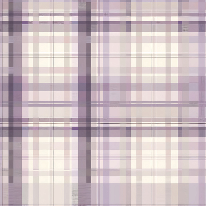 Soft Light Pastel Purple and Cream Plaid Fabric seamless PBR texture preview