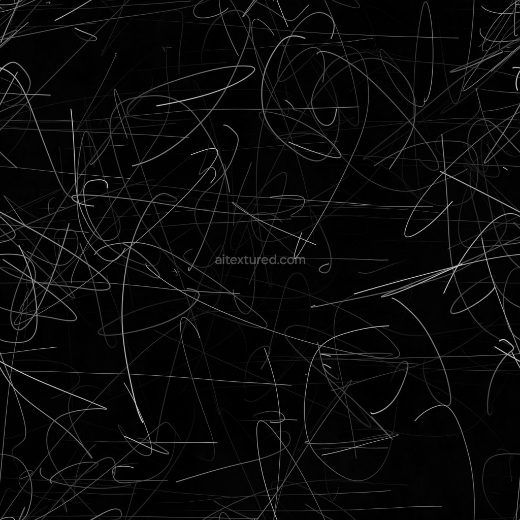 Seamless PBR texture with scratches design on black background