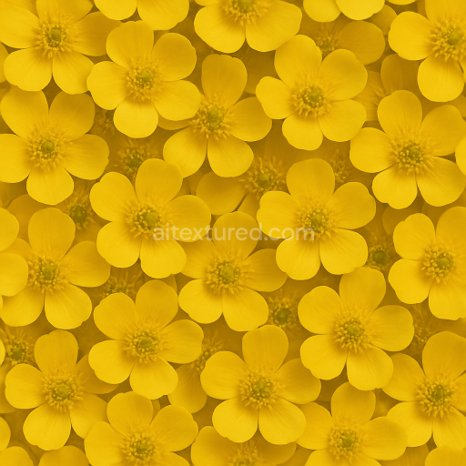 Seamless 3d texture pbr 8k buttercup petals flower meadow flower petals closeup photorealistic