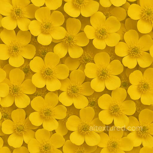 Buttercup Petals Flower Meadow Flower Petals Closeup Photorealistic seamless Flowers PBR texture