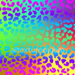 seamless Seamless 3D PBR Leopard Print Fabric Texture in Vibrant Neon Gradient Colors texture 8k free download PBR