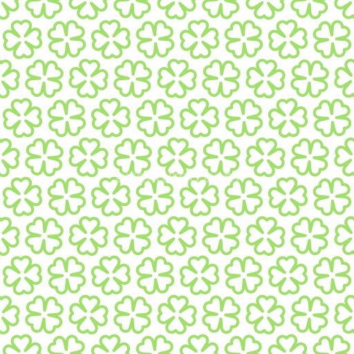 Seamless 3D PBR Texture Featuring Light Green Clover Patterns on White Background