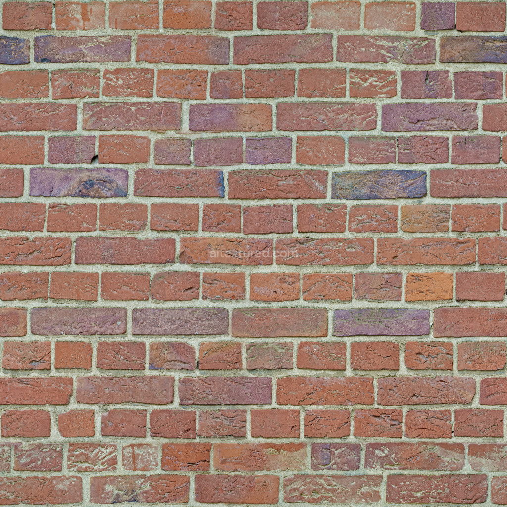 Seamless PBR brick texture with realistic detailing