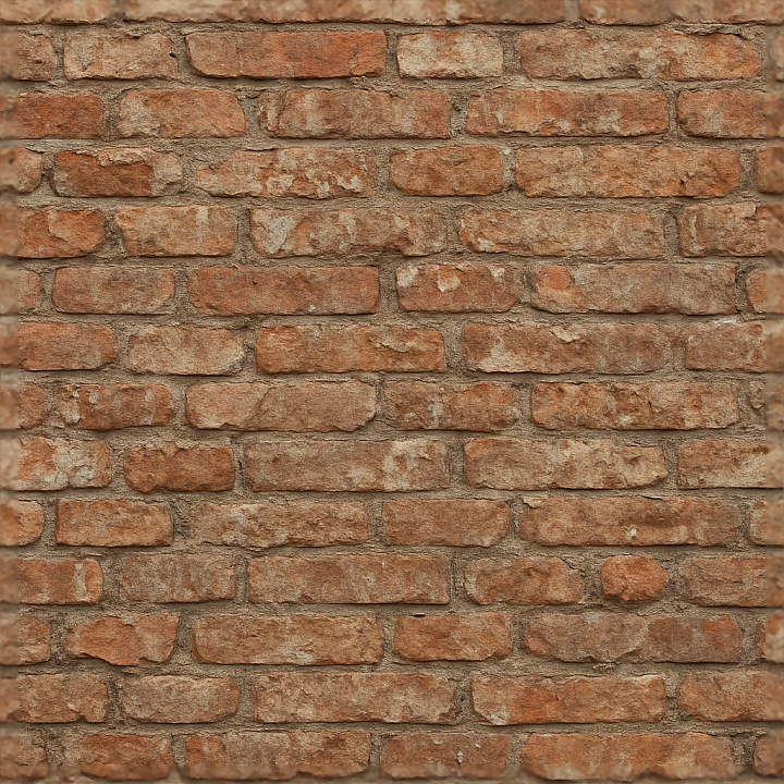 Rustic Brick Wall Wallpaper With Distressed Weathered Finish And Emboss… seamless PBR texture preview