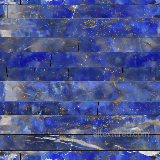 Lapis Lazuli Natural Marble PBR Texture with Deep Blue and Gold Veins seamless Marble PBR texture
