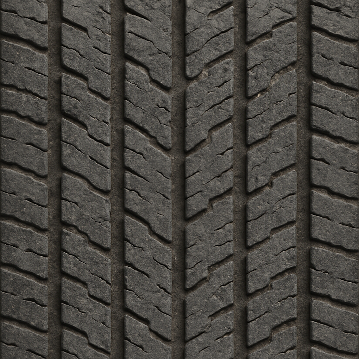 Worn Tire Tread Rubber seamless PBR texture preview