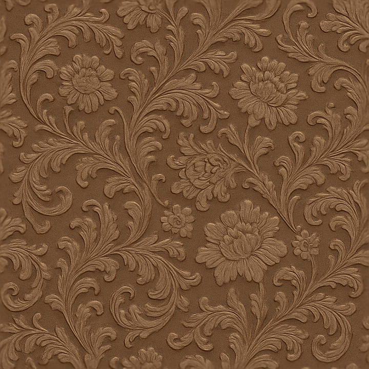 Wallpaper With Brocade Floral Embossed Velvet Finish Design seamless PBR texture preview
