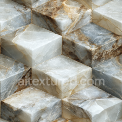 seamless Seamless 3D Geometric Marble Stone PBR Texture with Realistic Cubic Pattern texture 8k free download PBR