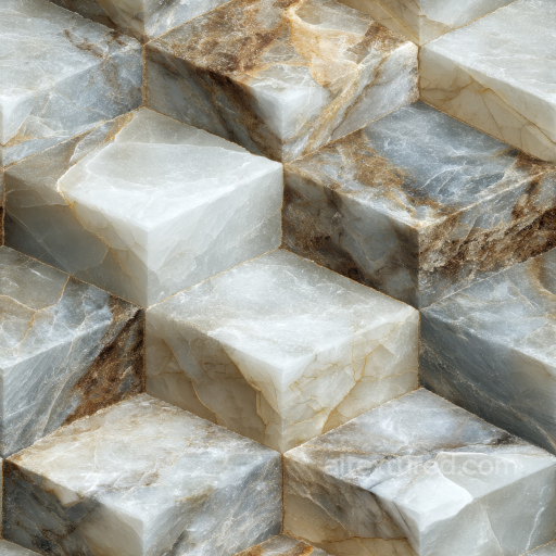 Geometric Marble Stone PBR Texture with Realistic Cubic Pattern seamless Stone PBR texture