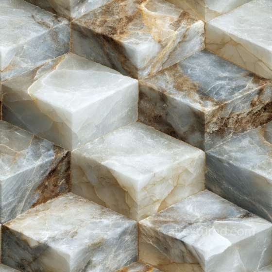 Geometric Marble Stone PBR Texture with Realistic Cubic Pattern Stone texture preview