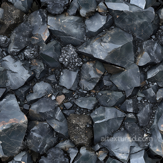 Slate Rock Ground Texture with Dark Blue and Gray Tones Stone texture preview
