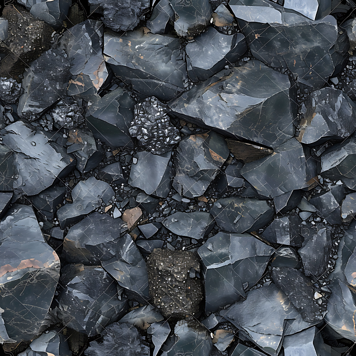 Slate Rock Ground with Dark Blue and Gray Tones seamless PBR texture preview