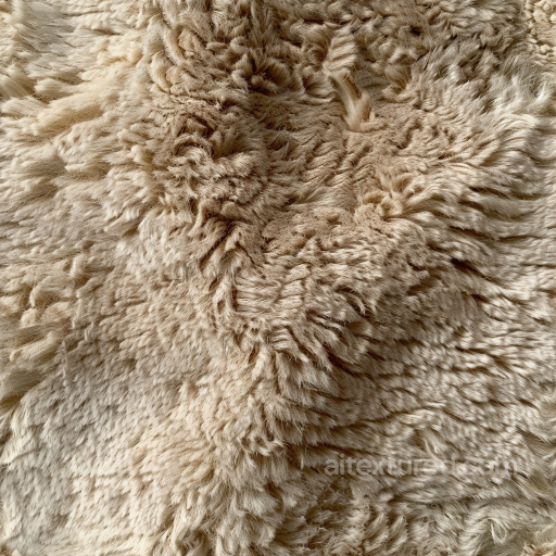 Beige Sheepskin Leather PBR Texture with Plush Fur Detail seamless Leather PBR texture