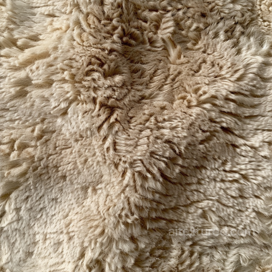Beige Sheepskin Leather PBR Texture with Plush Fur Detail Leather texture preview