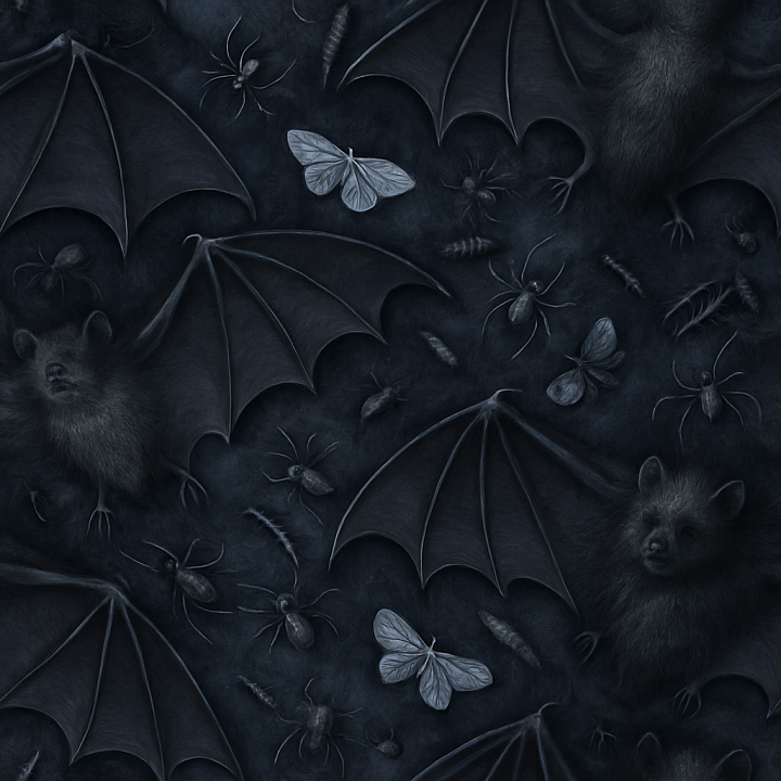 Bat Wings Surface With Creepy Crawlies Details seamless PBR texture preview