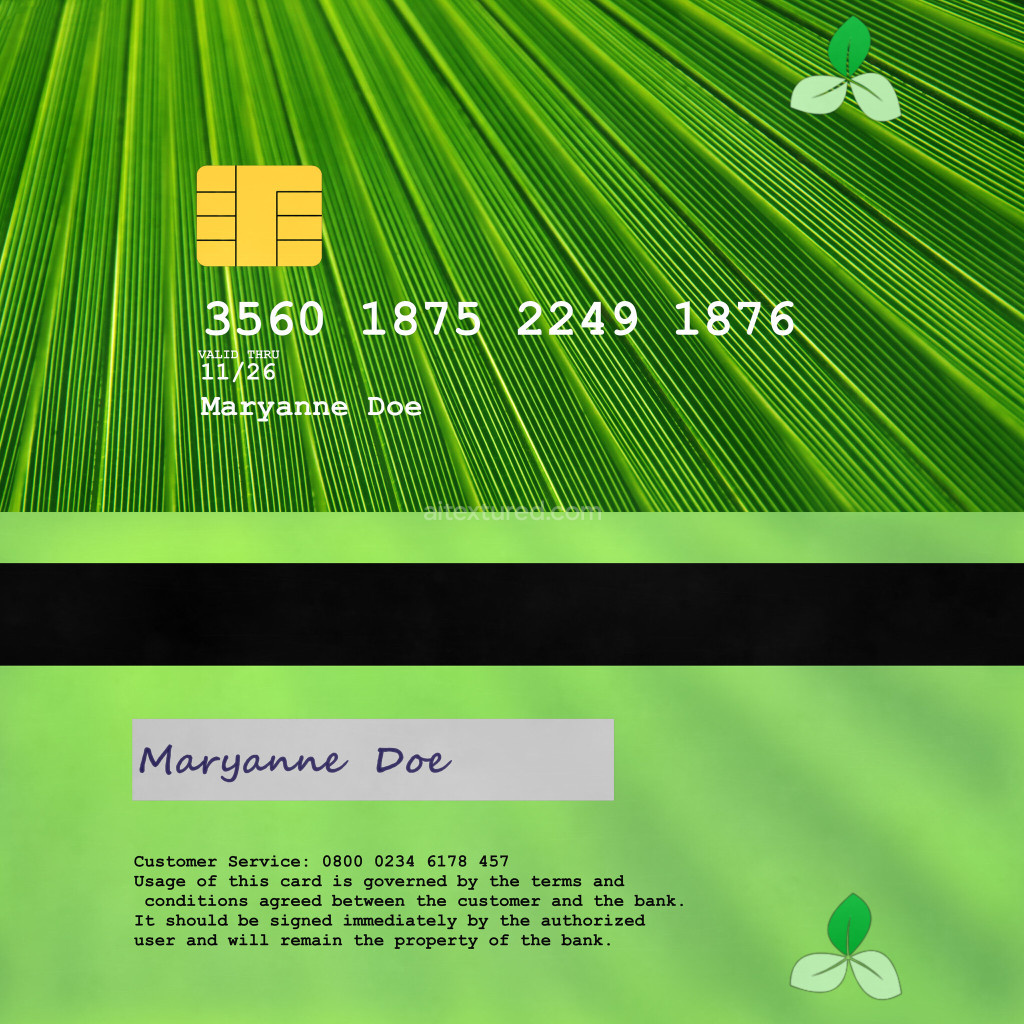 Seamless PBR payment card texture in various resolutions