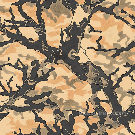 Desert Camouflage PBR Texture with Organic Shapes and Earthy Tones seamless Color Camouflage PBR texture