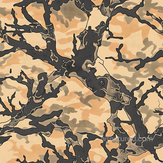 Desert Camouflage PBR Texture with Organic Shapes and Earthy Tones Color Camouflage texture preview