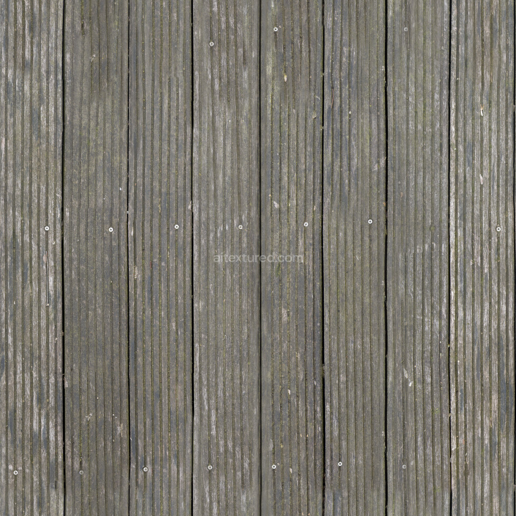 Seamless PBR wood planks texture with weathered detail
