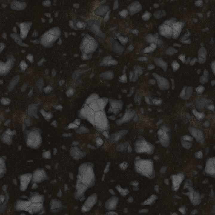Archviz Dirt Floor Ground Mud Pebbles Rocks seamless PBR texture preview