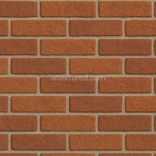 Red Clay Bricks Running Bond Light Mortar