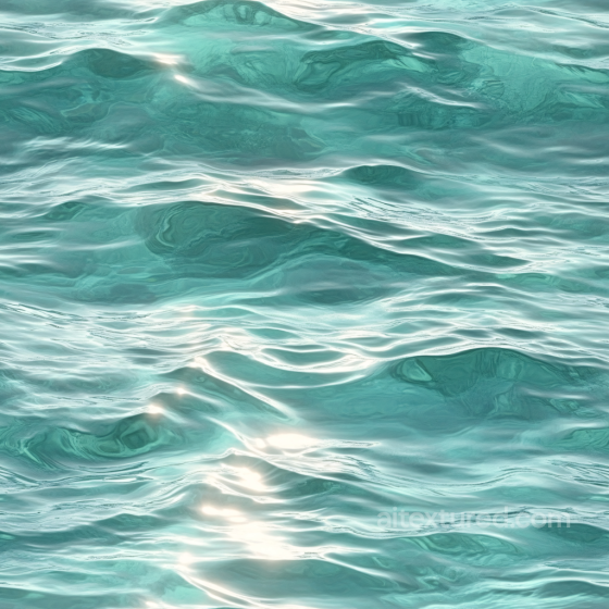 Water Texture Featuring Turquoise Ocean Surface with Gentle Waves and Realistic Reflectio… Water texture preview