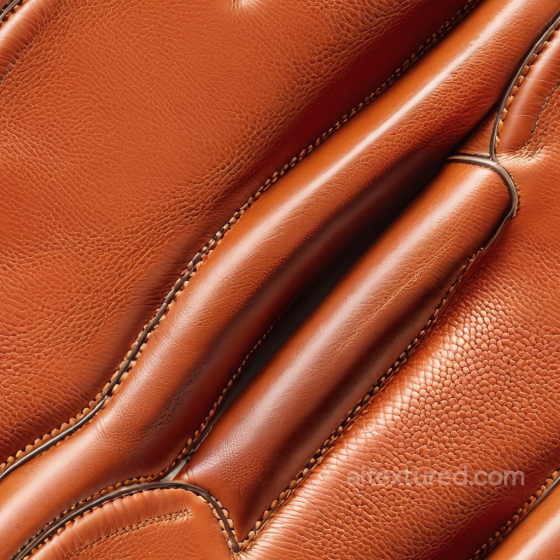 Brown Pebbled Leather PBR Texture with Detailed Stitching and Smooth Panels Leather texture preview