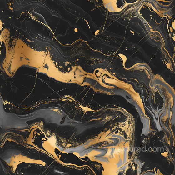 Black Marble PBR Texture with Luxurious Gold Veining and Fluid Patterns Marble texture preview