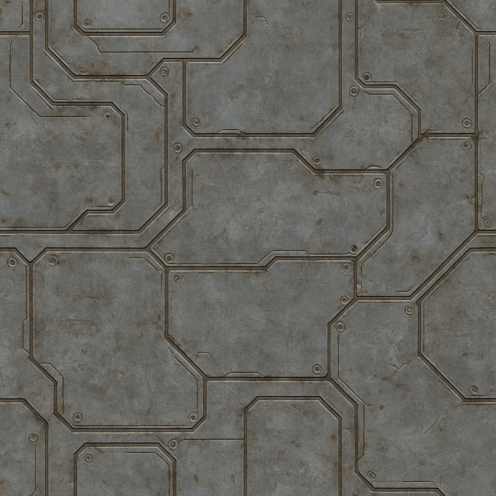 Weathered Futuristic Panel seamless PBR texture preview