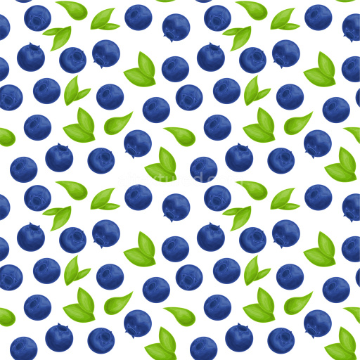 Pattern Bundle - Seamless 3D Pattern PBR Texture Featuring Realistic Blueberries and Green Leaves texture preview
