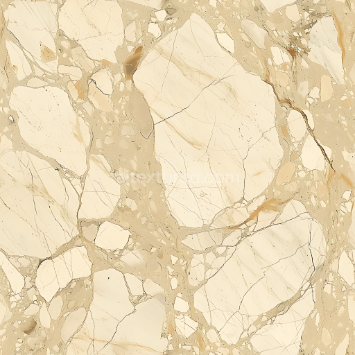 Seamless 3D Crema Valencia Natural Beige Marble PBR Texture with Chunky Vein Pattern