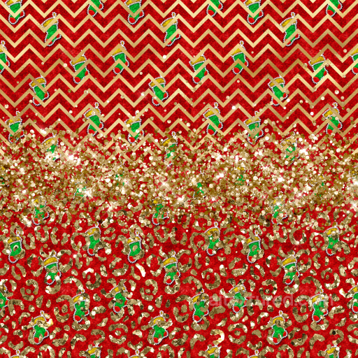 Christmas Glitter Texture Featuring Red Chevron and Gold Confetti seamless Christmas glitter PBR texture