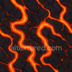 seamless Stylized Lava Texture texture 1024x1024 free download PBR