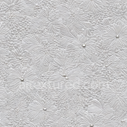 seamless Seamless 3D PBR embossed white floral leather texture with pearl studs texture 8k free download PBR